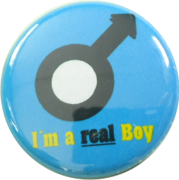 I am a real boy Button - zum Schließen ins Bild klicken